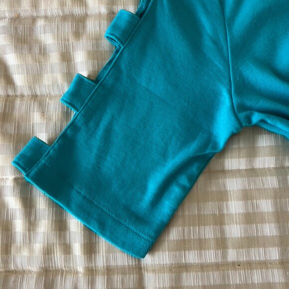 Turquoise Cotton Tee Size Petite Small - Picture 8 of 9